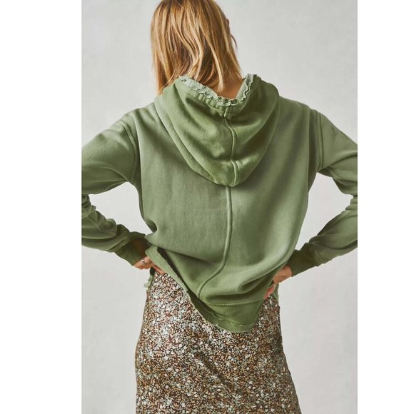 Free People We The Free Zuma Hooded Sweatshirt Top Oversized Ombre XS - Picture 3 of 10